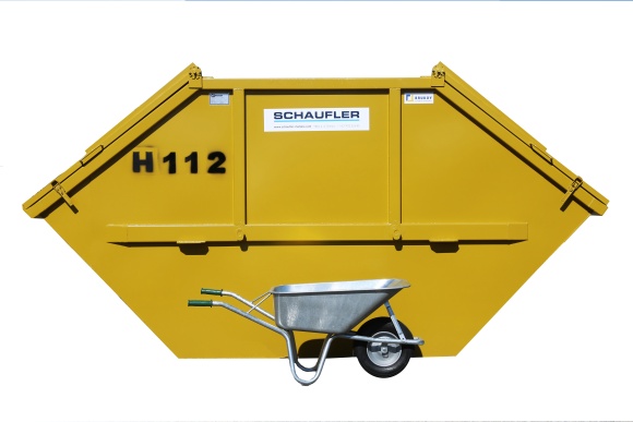 Mulde mit Deckel, Fassungsverm&ouml;gen 10 Kubibmeter