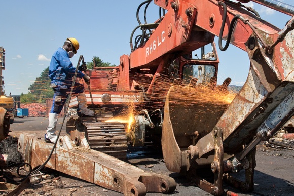 Bild des Abbruchs eines Kraftwerks